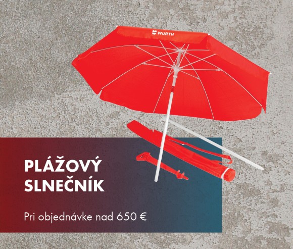 Darčeky Wurth júl - Plážový slnečník