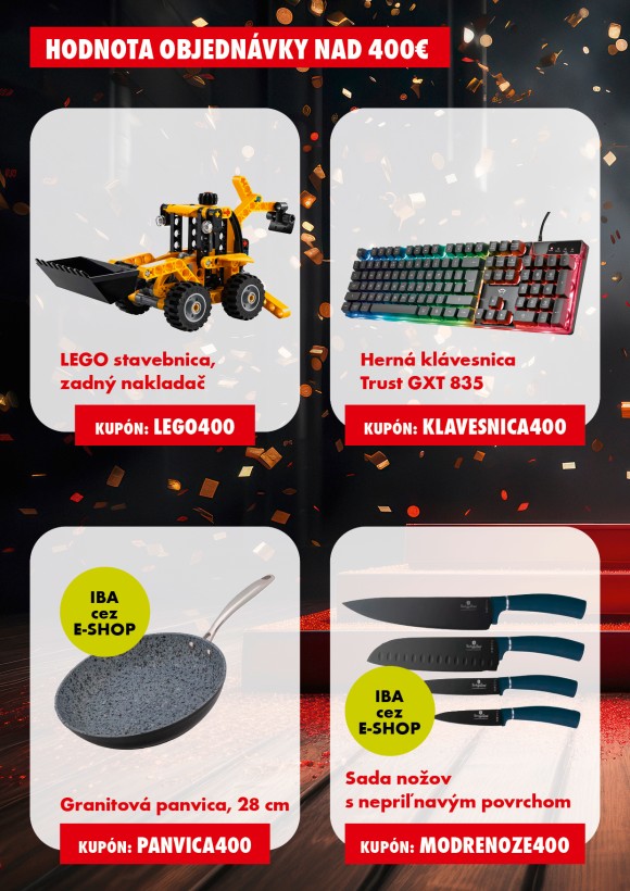 Darčeky k nákupu  nad 400 €