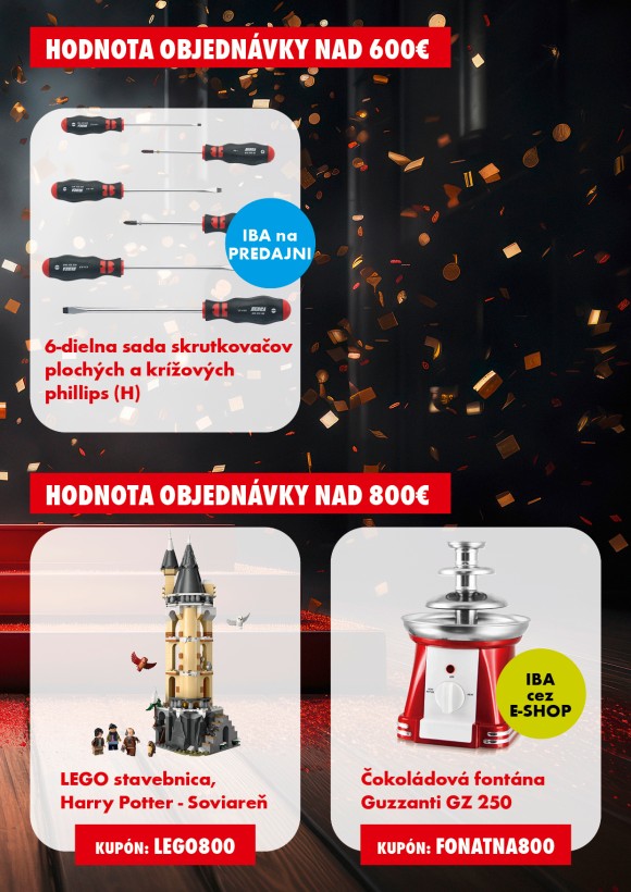 Darčeky k nákupu  nad 1000 €