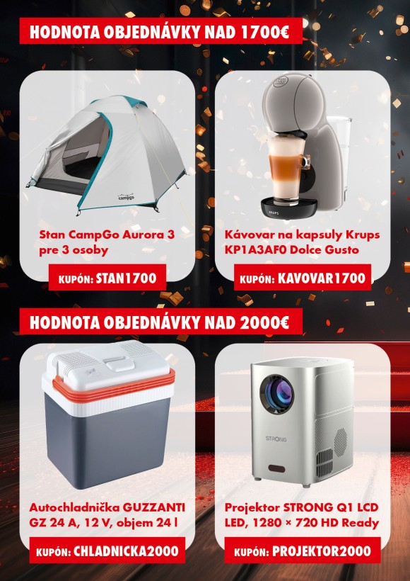 Darčeky k nákupu  nad 4000 €