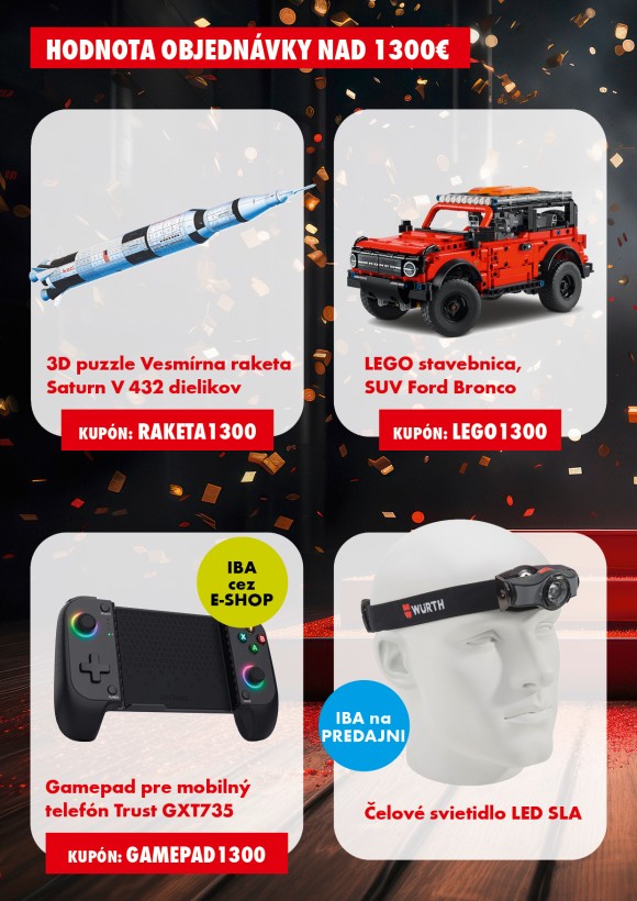 Darčeky k nákupu  nad 2000 €