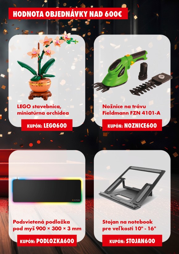 Darčeky k nákupu  nad 600 €