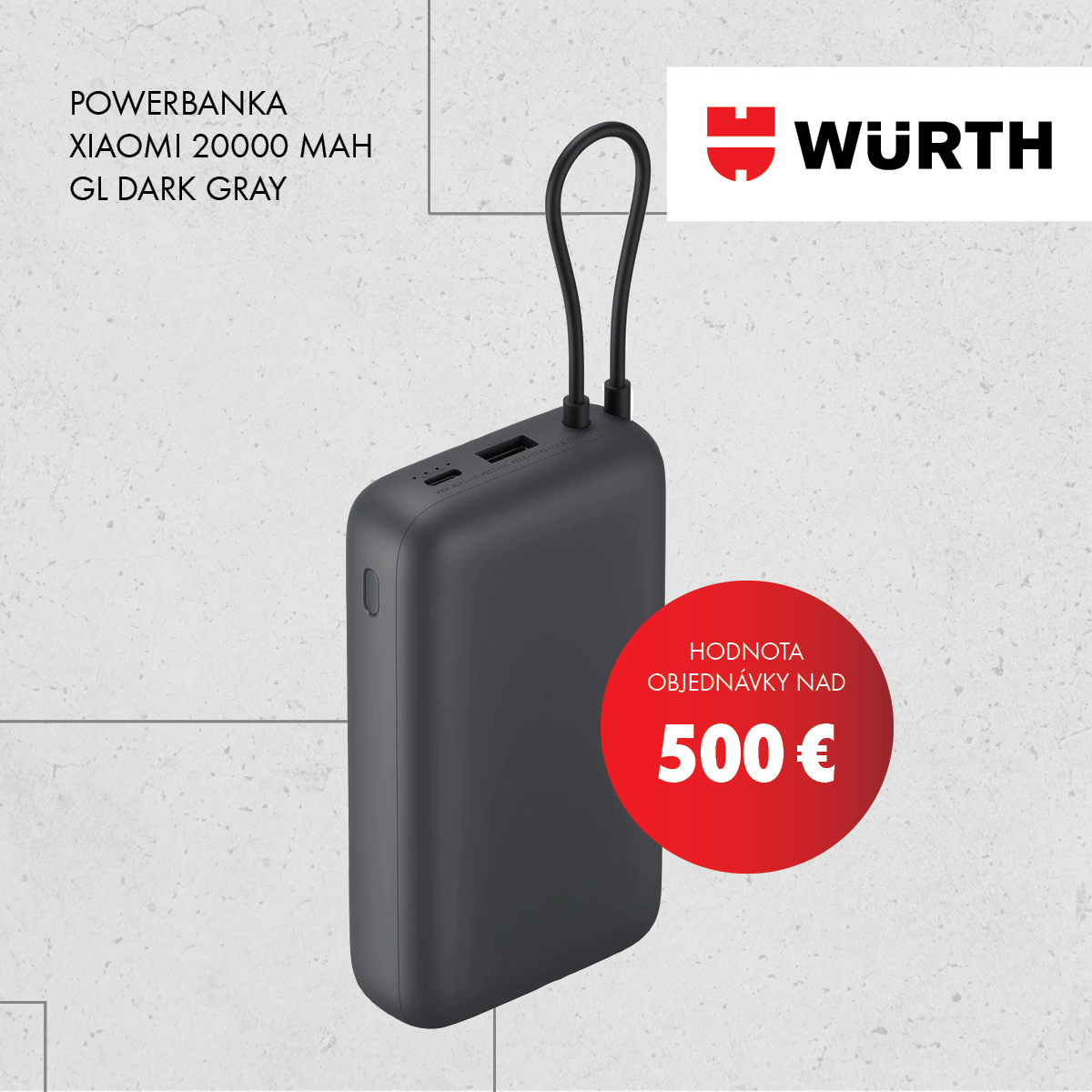 Powerbanka Xiaomi 20000 mAh GL Dark Gray